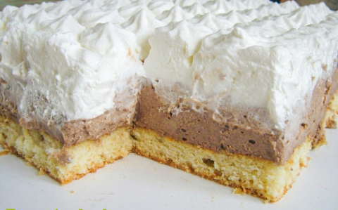 Csokoládés madártejszelet