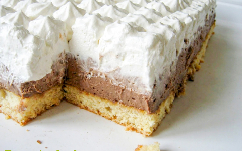 Csokoládés madártejszelet