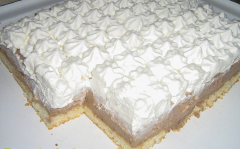 Csokoládés madártejszelet