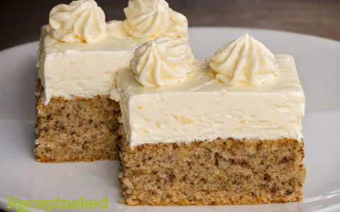 Diós-oroszkrémszelet