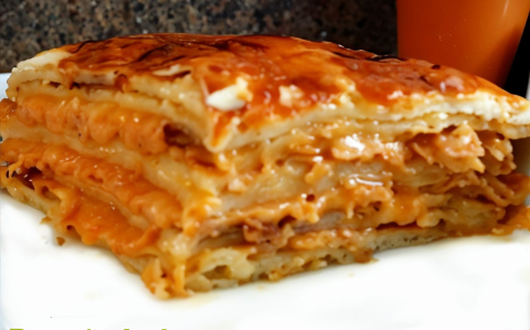 Rakott húsos palacsinta recept fotóval Rakott húsos palacsinta