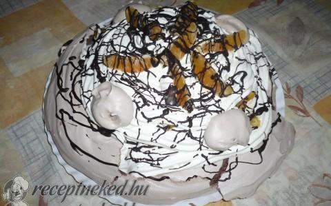 Csokis,epres pavlova torta