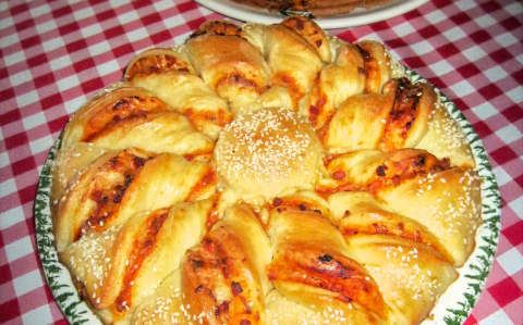 Pizza virág