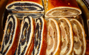 Diós és mákos bejgli kelt tésztából