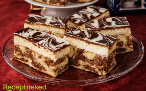 Kókuszkrémes tarka szelet