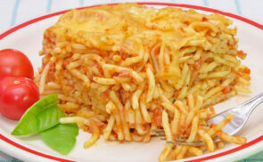Rakott bolognai spagetti