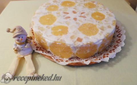 Narancsos-tejfölös torta