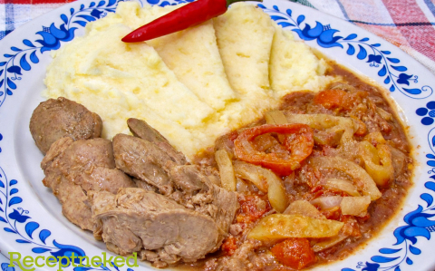 Lecsós máj gyorsan, serpenyőben