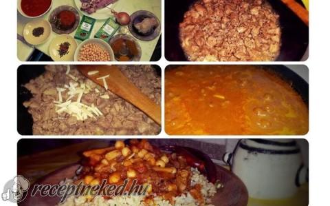 Indiai sertés csicseriborsóval (Pandi Chana Curry)