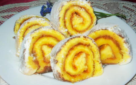 Vaníliás piskótatekercs recept fotóval Vaníliás piskótatekercs