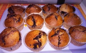 Málnás-csokis muffin