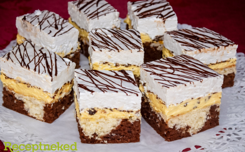 Kókuszos-habgaluskás krémes sütemény