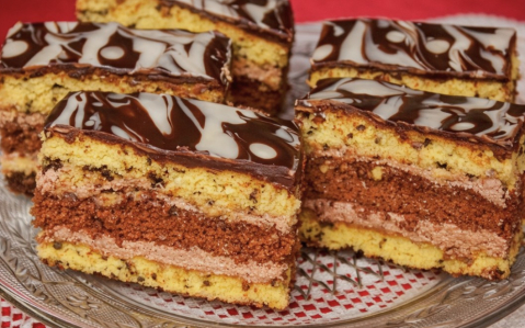 Csokis-rumos krémes süti