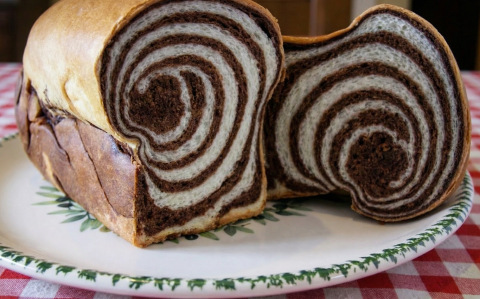Kakaós csíkos kalács