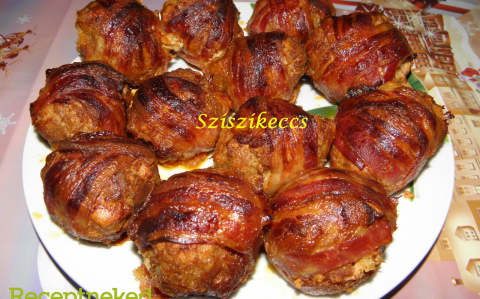 Sajttal töltött fasírt muffin sütőben sütve