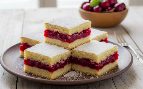 Meggyes-pudingos pite