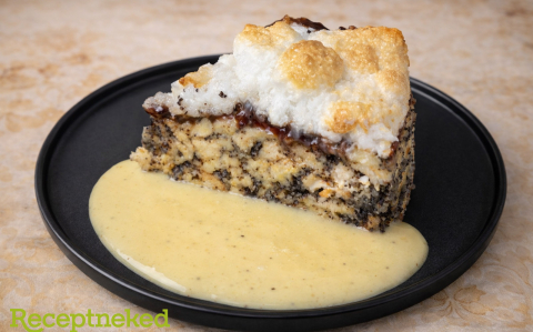 Mákos guba torta vaníliasodóval