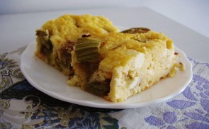 Túrós- rebarbarás expressz süti (liszt és cukormentesen)