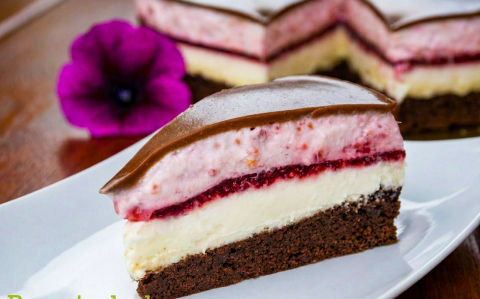 Málnás csokoládés joghurttorta