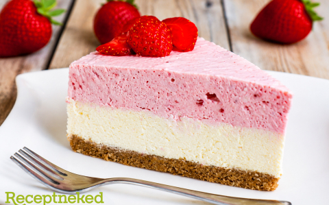 Fehércsokoládés epres mousse torta
