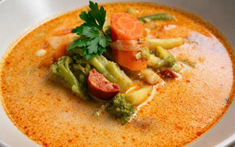 Kolbászos zöldségleves