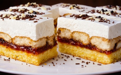 Babapiskótás–kávés szelet