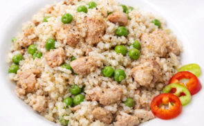 Zöldborsós rizses pulykahús