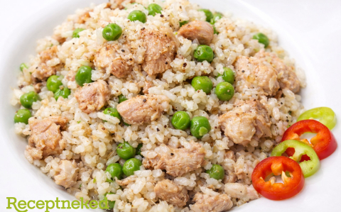Zöldborsós rizses pulykahús