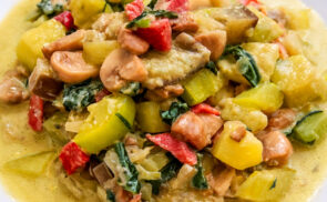 Medvehagymás-zöldséges egytálétel