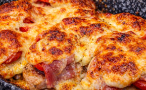 Lecsós csirke steak