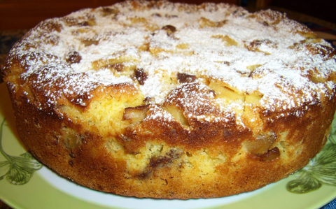 Almás-diós fahéjas gyors torta
