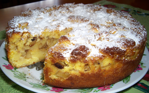 Almás-diós fahéjas gyors torta