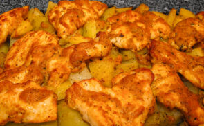 Fűszeres-mustáros csirke krumplival