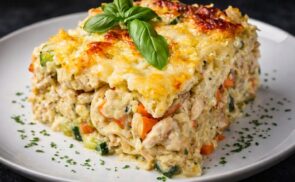 Rakott karalábé csirkehússal, zöldségekkel és kölessel