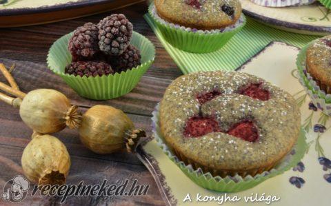 Gyümölcsös mákos muffin