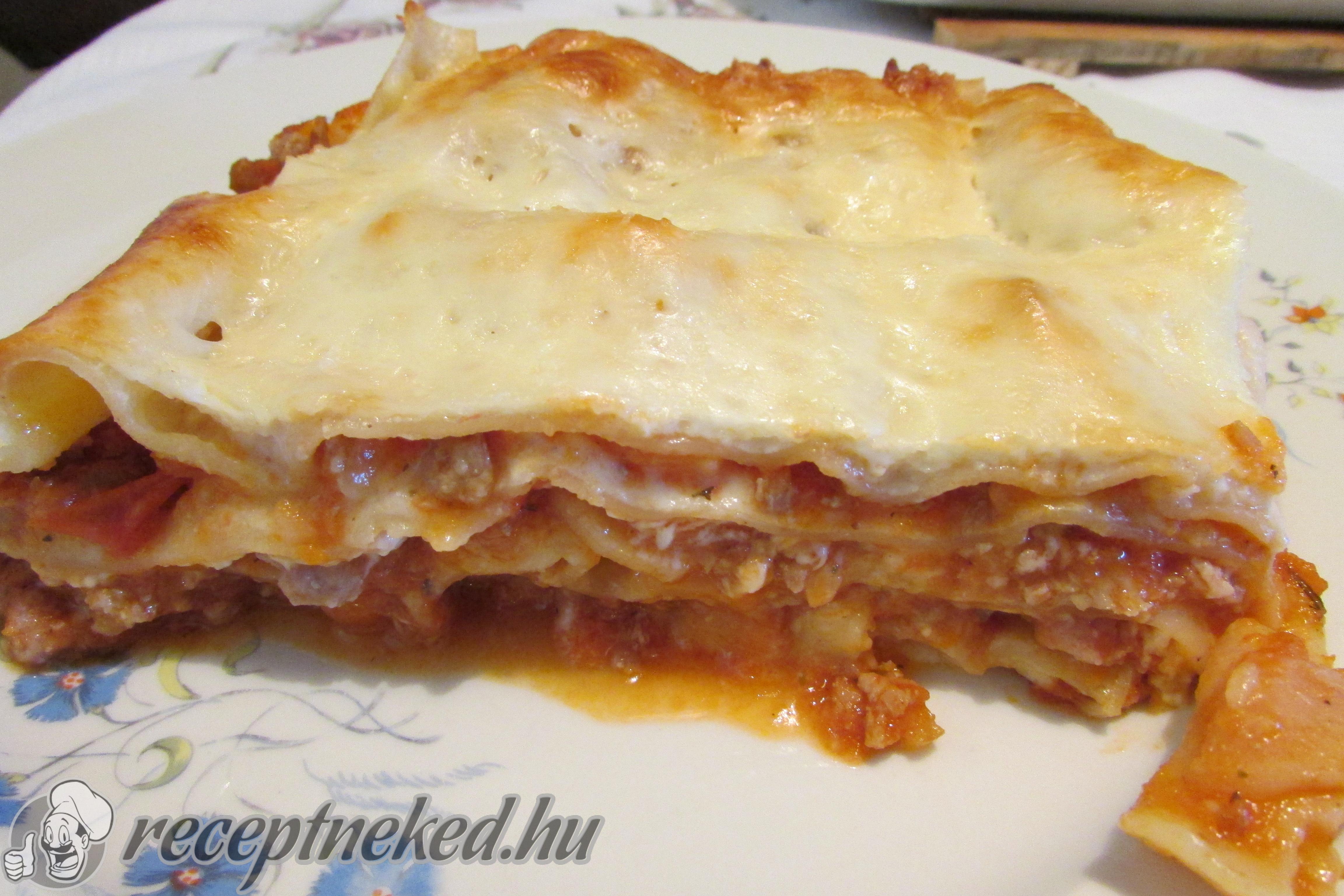 Bolognai Lasagne recept Árpásiné Detty konyhájából 