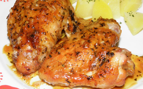 Mézes, fokhagymás csirkeszárny