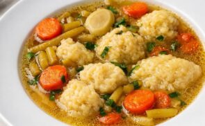 Daragombócos zöldségleves