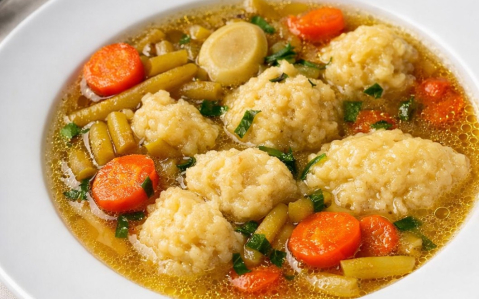 Daragombócos zöldségleves