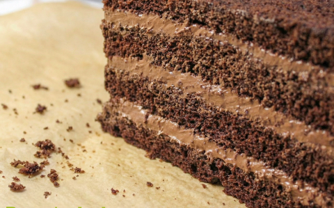 Csokoládé torta főzött krémmel