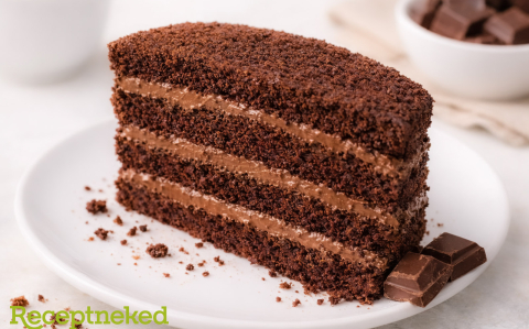 Csokoládé torta főzött krémmel