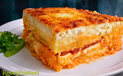 Rakott krumpli sajttal sütve