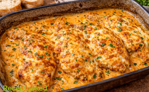 Tejfölben sült csirkecombok