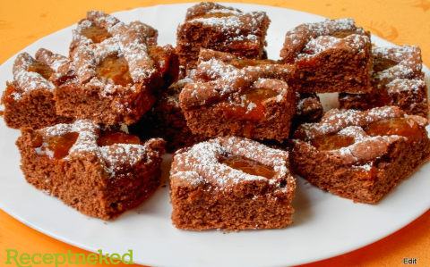 Lekváros,rácsos, kakaós linzer recept fotóval Lekváros,rácsos, kakaós linzer