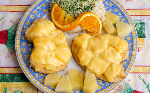 Ínyenc csirkesült ananásszal