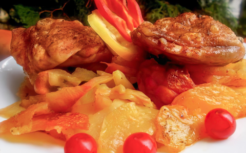 Csirkecomb vele sült burgonyával