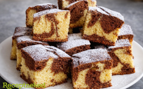 Mogyorókrémes, kakaós kevert sütemény