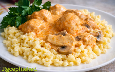 Bakonyi betyárgombóc galuskával