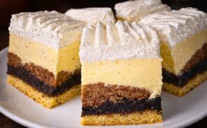 Mákos krémes linzer