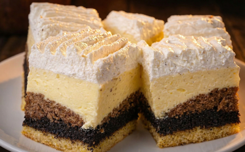 Mákos krémes linzer